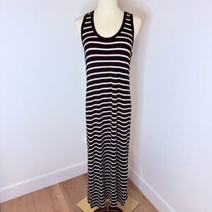 J.‎ Crew Black and White Striped Maxi Dress - Size XS
